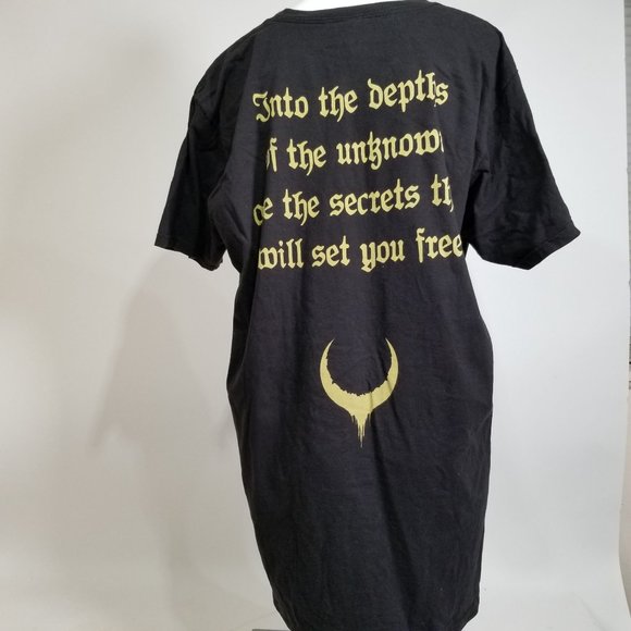 Uada Band T-Shirt Top Shirt XL Black Skull Grim Reaper Black Metal Haunted White - Picture 2 of 9